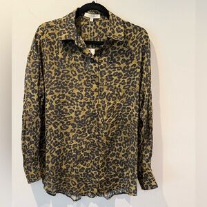 NWT Favorite Daughter leopard leopardo blouse sz S